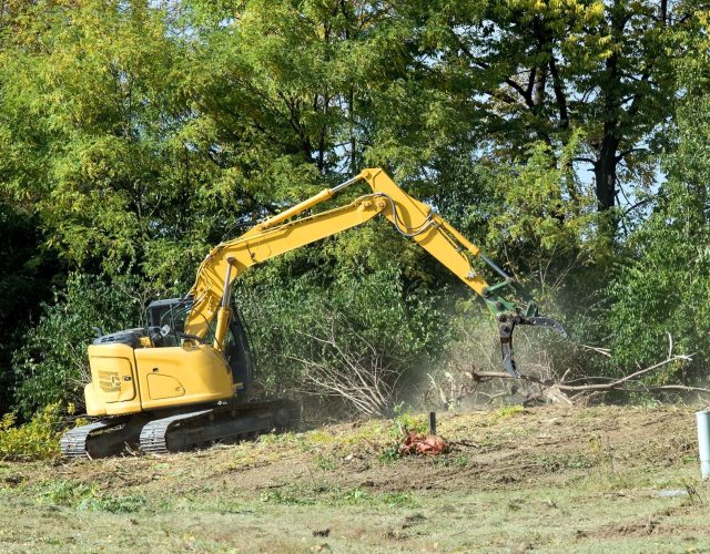 Heavy,Machinery,Excavator,With,Claw,Clearing,Land